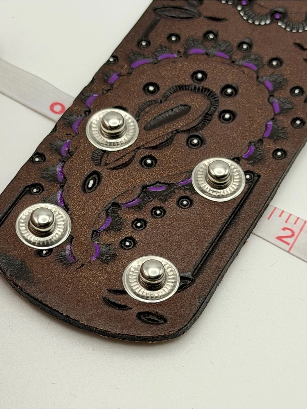 NWT paparazzi Paisley Pioneer Urban Snap Leather Cuff Bracelet Festival Western